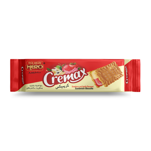 Salman Hero Cremax Strawberry and Vanilla Sandwich Biscuits