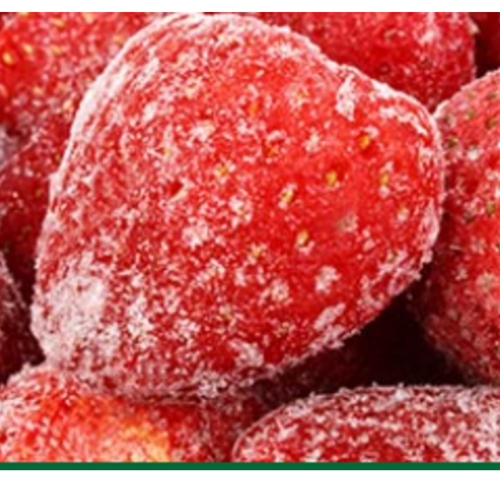 Deeply frozen strawberry