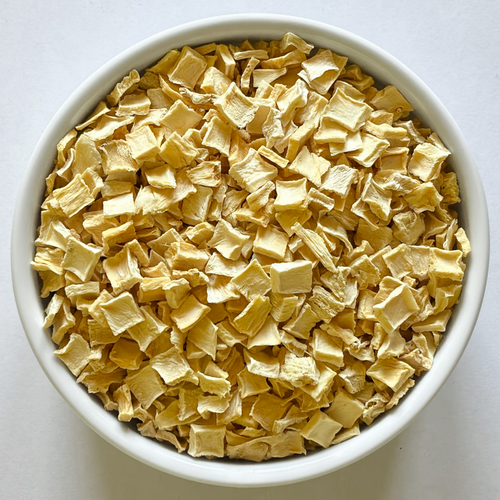 Dried Parsnip root cubes and powder