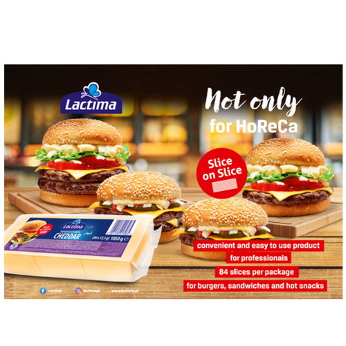 Processed cheese slices Cheddar SOS (slice on slice) 1050g / 350g