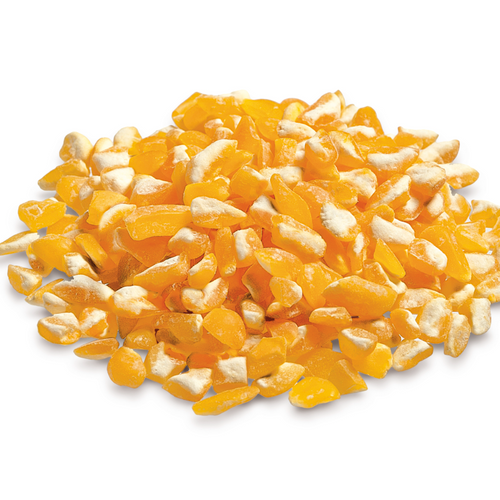 White and yellow corn grits, semolina and flour