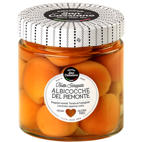 Whole Piedmont apricots in syrup