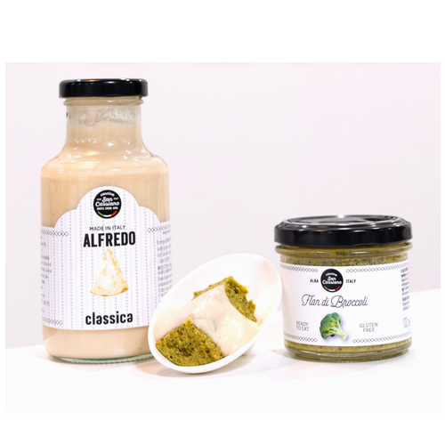 Alfredo sauce with roasted garlic