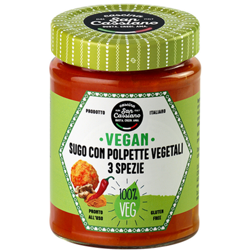 Tomato sauce with vegetable balls and 3 spices