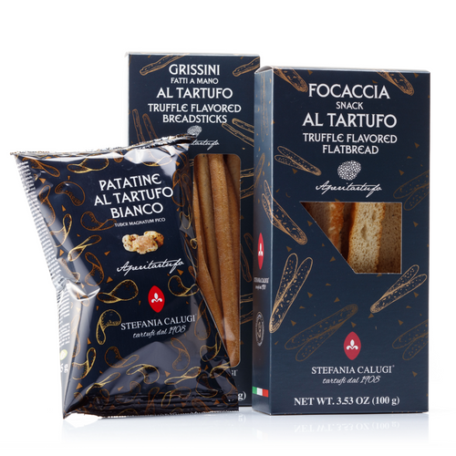 Truffle Snacks: Chips, Cashews, Hazelnuts, Breadsticks