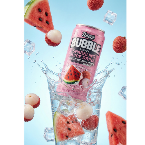 NULIFE BUBBLE SERIES SPARKLING JUICE DRINK WATERMELON LYCHEE FLAVOR