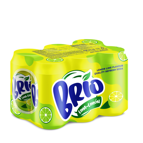 Carbonated Soft Drink Lime Lemon Brio 330 ml