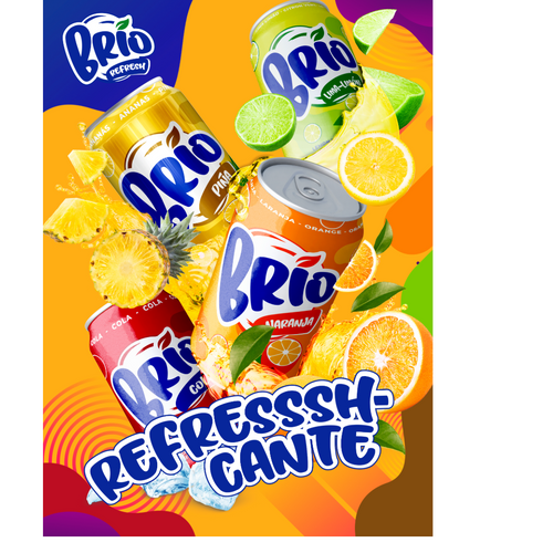 Carbonated Soft Drink Brio Cola 330 ml