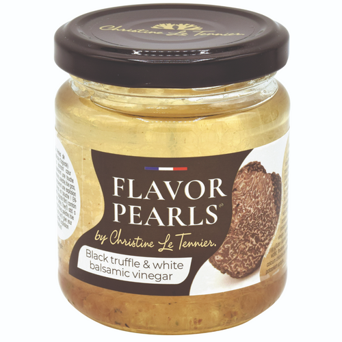 FLAVOR PEARLS White balsamic condiment & black truffle