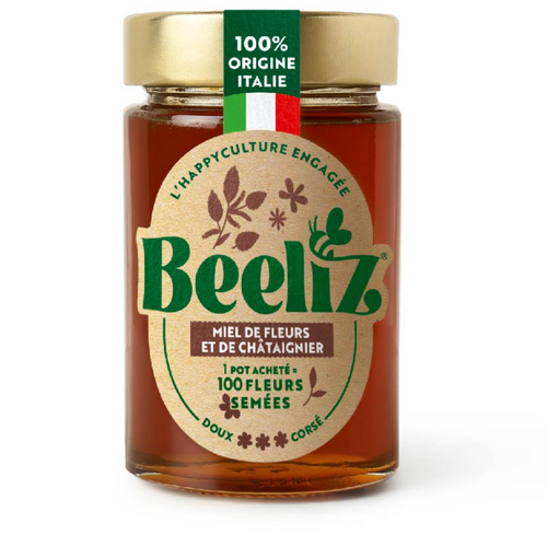 Gj250g Blossom and chestnut honey BEELIZ®