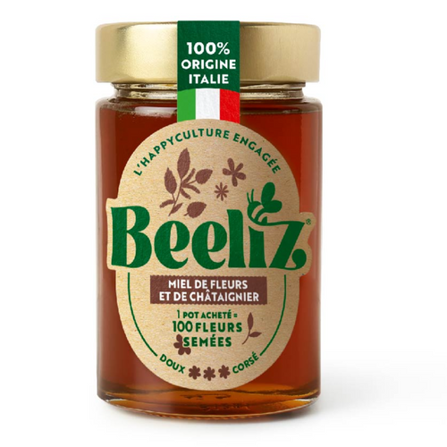 Gj250g Blossom and chestnut honey BEELIZ®