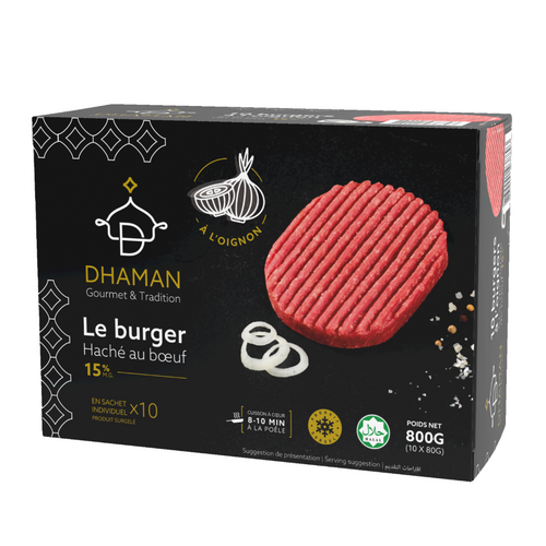 FROZEN ONION-FLAVOURED BEEF BURGER