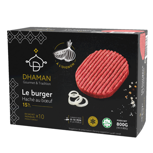 FROZEN ONION-FLAVOURED BEEF BURGER
