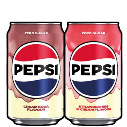 Pepsi Cream Soda &  Strawberry & Cream Can 330ml