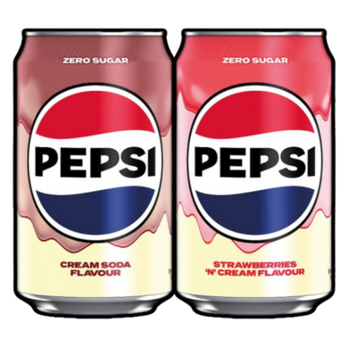 Pepsi Cream Soda &  Strawberry & Cream Can 330ml