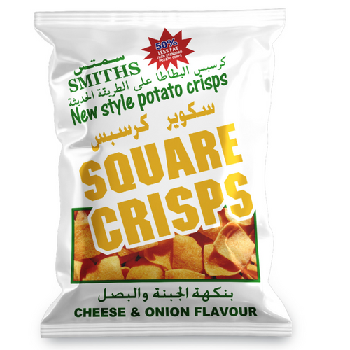 SQUARE CRISPS CHEESE & ONION FLAVOUR