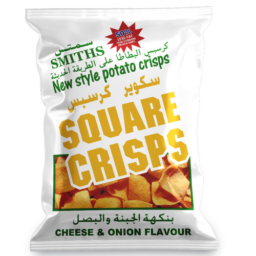 SQUARE CRISPS CHEESE & ONION FLAVOUR
