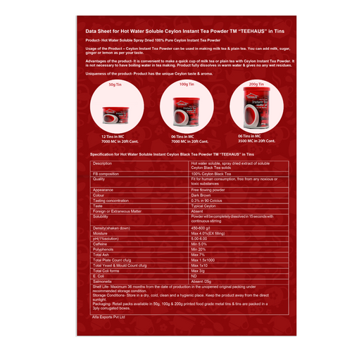 Ceylon Instant Tea Powder - Gulfood 2026