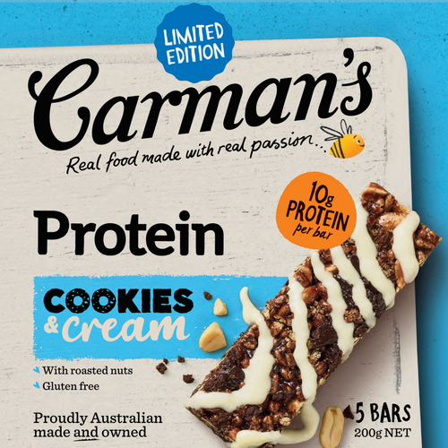 Carman's Cookies & Cream Protein Bar 6x200g