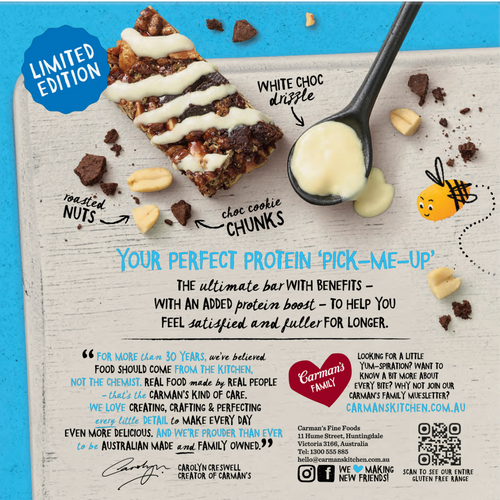 Carman's Cookies & Cream Protein Bar 6x200g