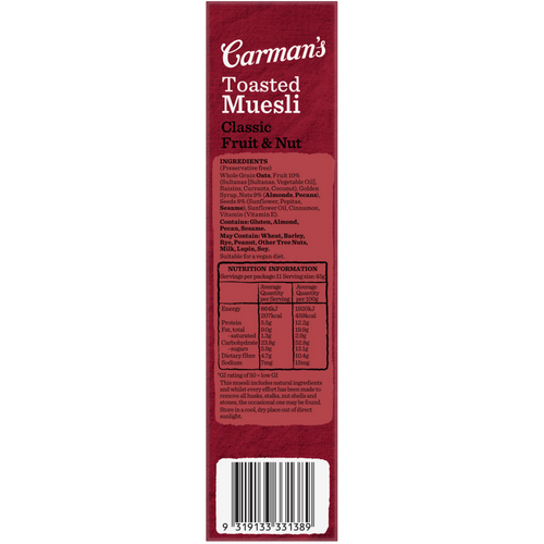 Carman's Classic Fruit & Nut Muesli 500g