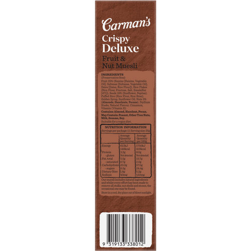 Carman's Crispy Deluxe Gluten Free Muesli 400g