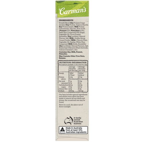 Carman's Pistachio Delight Protein Bar 6x200g
