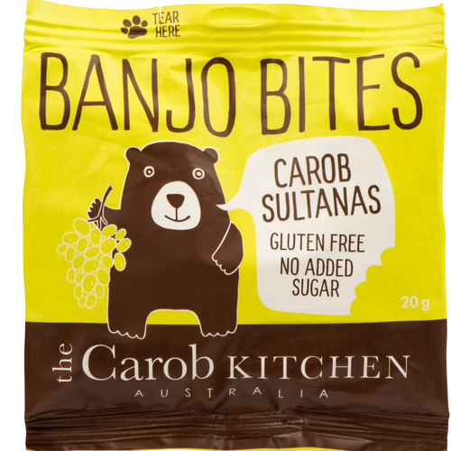 The Carob Kitchen Banjo Bear Bites Carob Coated Sultanas