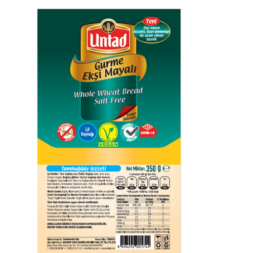 Whole Wheat Bread Untad Gurme