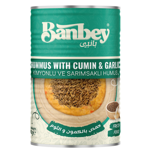 Canned Hummus Tahini with Garlic and Cumin (Chickpeas Paste)