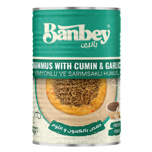 Canned Hummus Tahini with Garlic and Cumin (Chickpeas Paste)