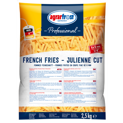 French Fries Julienne cut, 6 x 6 (1/4