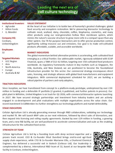 Cellular Agriculture Ltd Brochure