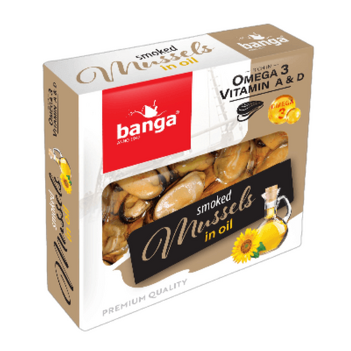 Smoked mussels in oil 120g