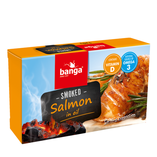 Smoked Atlantic salmon in oil 120g