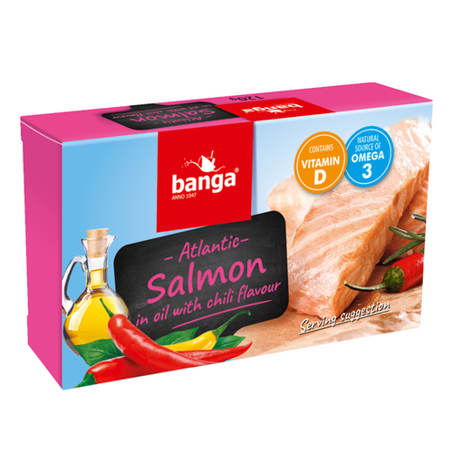 Atlantic salmon in oil with chili flavor 120g