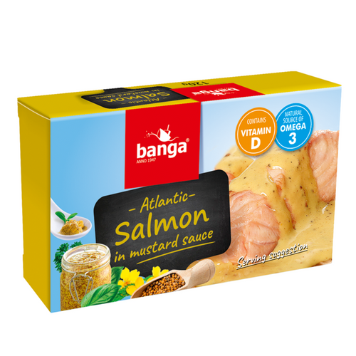 Atlantic salmon in mustard sauce 120g