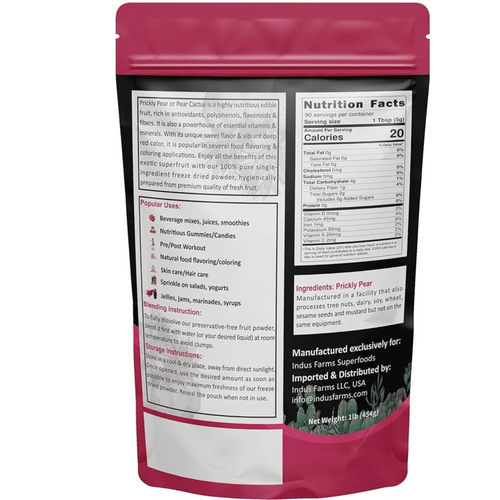 Prickly Pear Powder, Freeze Dried, Additive-free