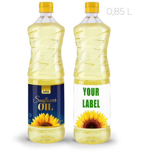 Sunflower oil, refined, deodorized, winterized, “P” grade packed 0.85l bottle