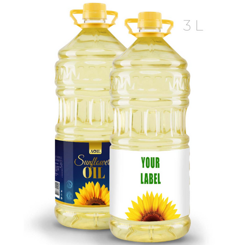 Sunflower oil, refined, deodorized, winterized, “P” grade packed 3l bottle