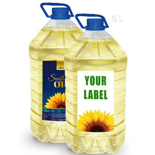 Sunflower oil, refined, deodorized, winterized, “P” grade packed 5l bottle