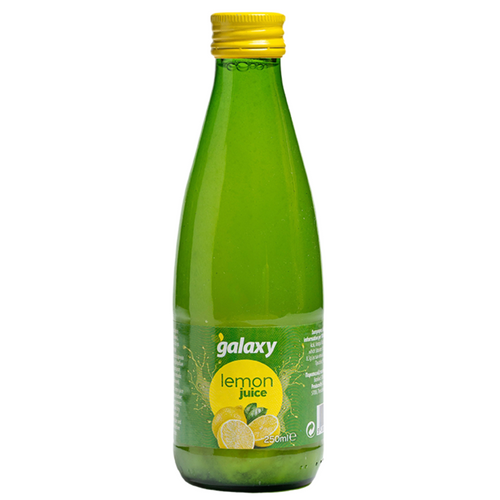 Galaxy Lemon Juice 250ml in glass bottle