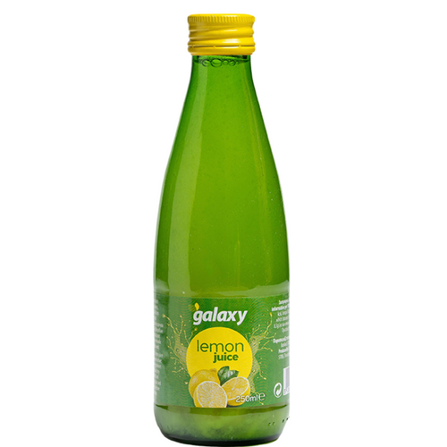 Galaxy Lemon Juice 250ml in glass bottle