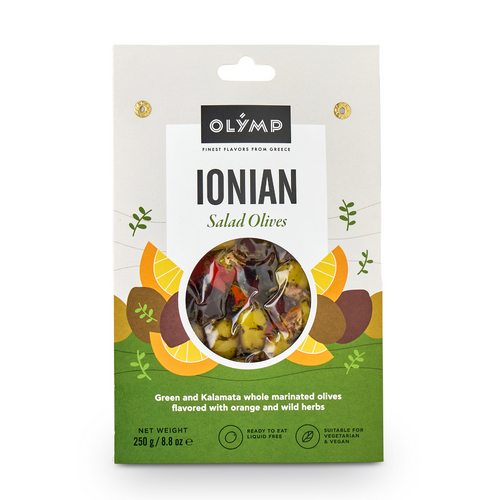 Ionian - Mix Marinated Olives in Vacuum Packs