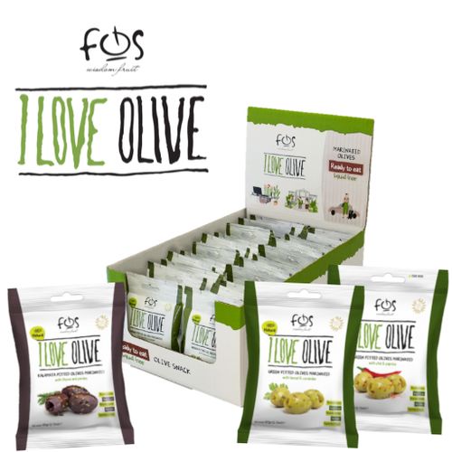 Discover FOS I LOVE OLIVE- Greek Olive Snacks