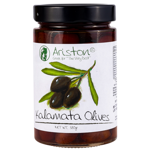 ARISTON KALAMATA, GREEN, and STUFFED OLIVES
