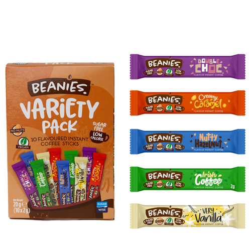 Beanies 10 Sachet Coffee Variety Pack - 5 Flavours