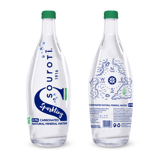 SOUROTI Medium  - Carbonated Natural Mineral Water with Mild Carbonation
