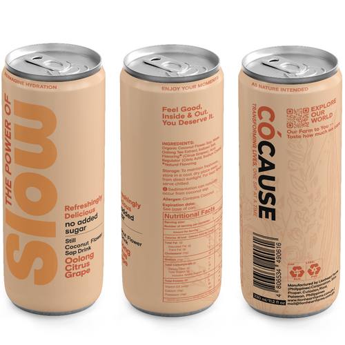 The Power of SLOW Coconut Flower Sap Drink Oolong Citrus Grape