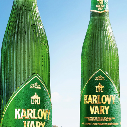 Mineral natural drinking carbonated water KARLOVY VARY
